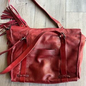 Vintage Red leather Embrazio shoulder bag